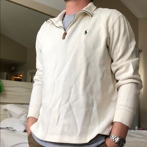 Off white Polo quarter zip